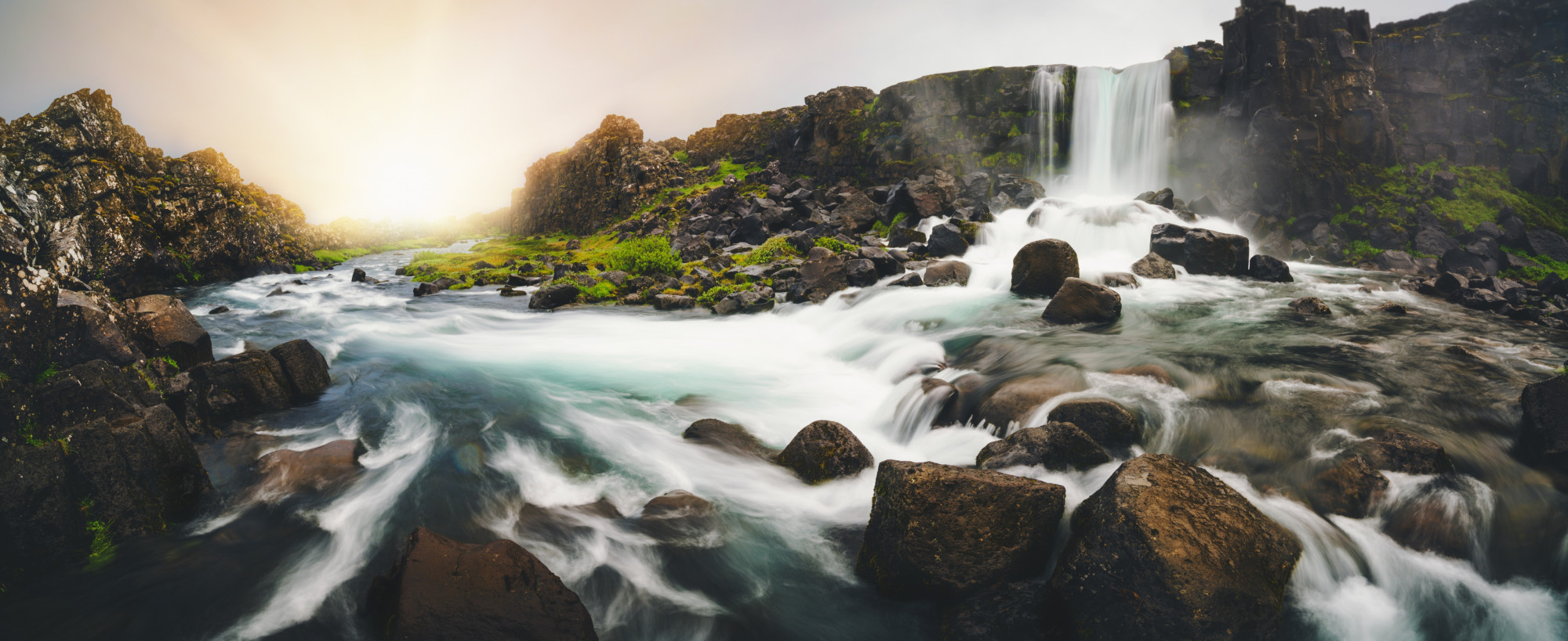 Long exposure waterfall in Yosemite