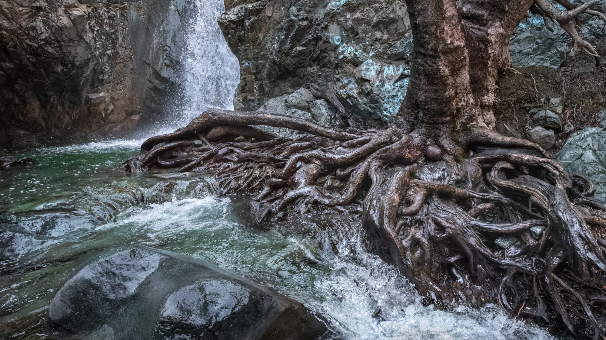 Millomeris waterfall and river