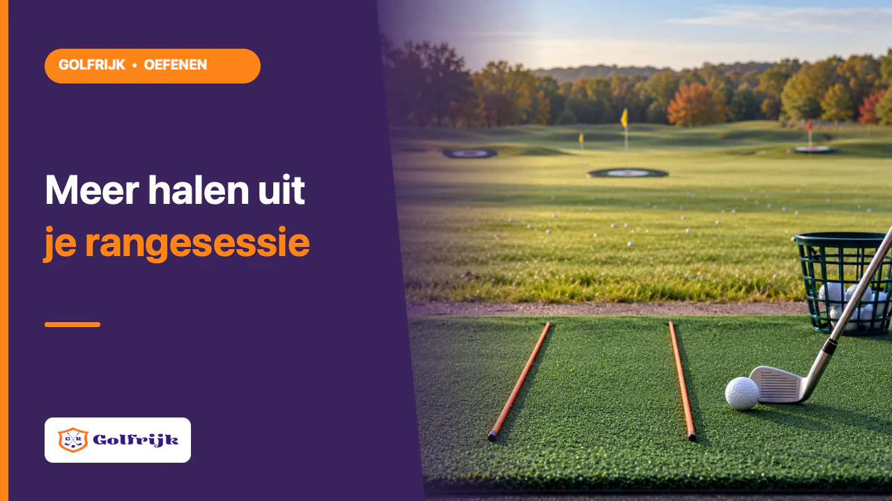 Gericht oefenen op de driving range met doellijnen en een oefendoel
