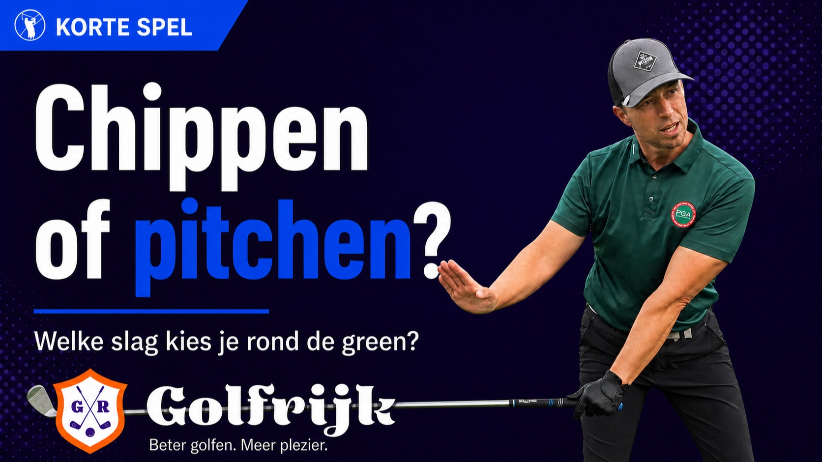 Roy Kullick over chippen of pitchen rond de green