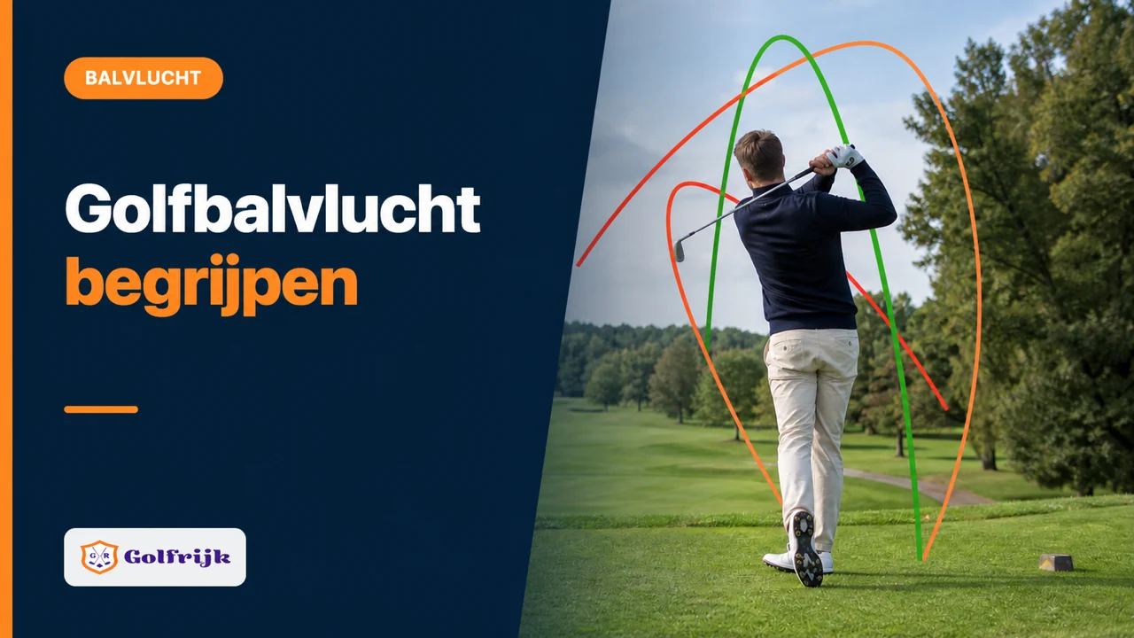 Golfer volgt verschillende balvluchten om startlijn en curve te beoordelen