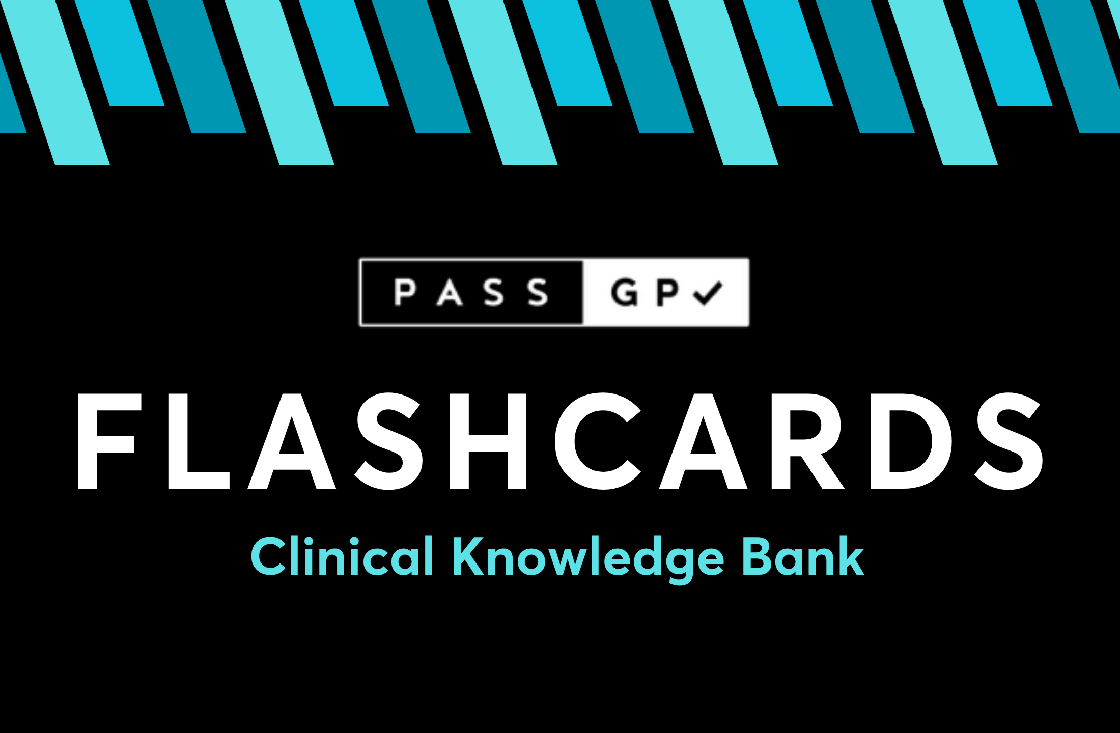 PassGP high-yield clinical flashcards covering 19 core areas with examiner-written content and visual cues.