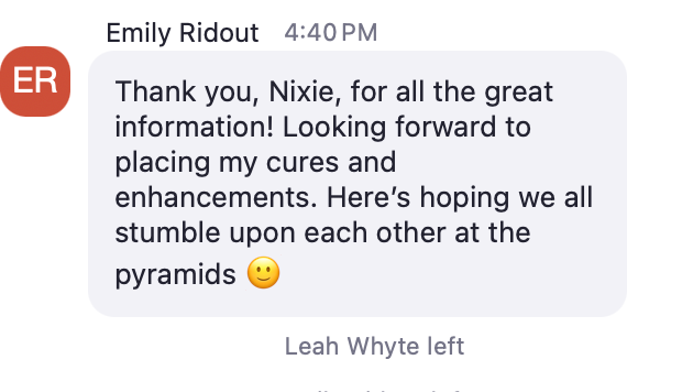 Student message from the Coven