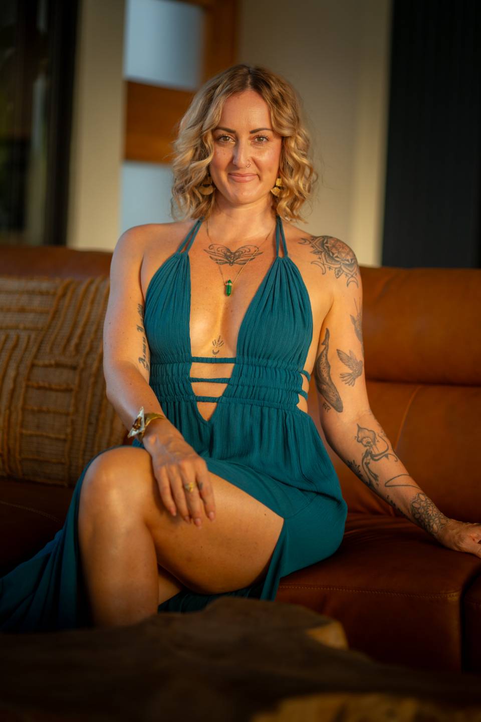 Nixie Marie with peacock feather