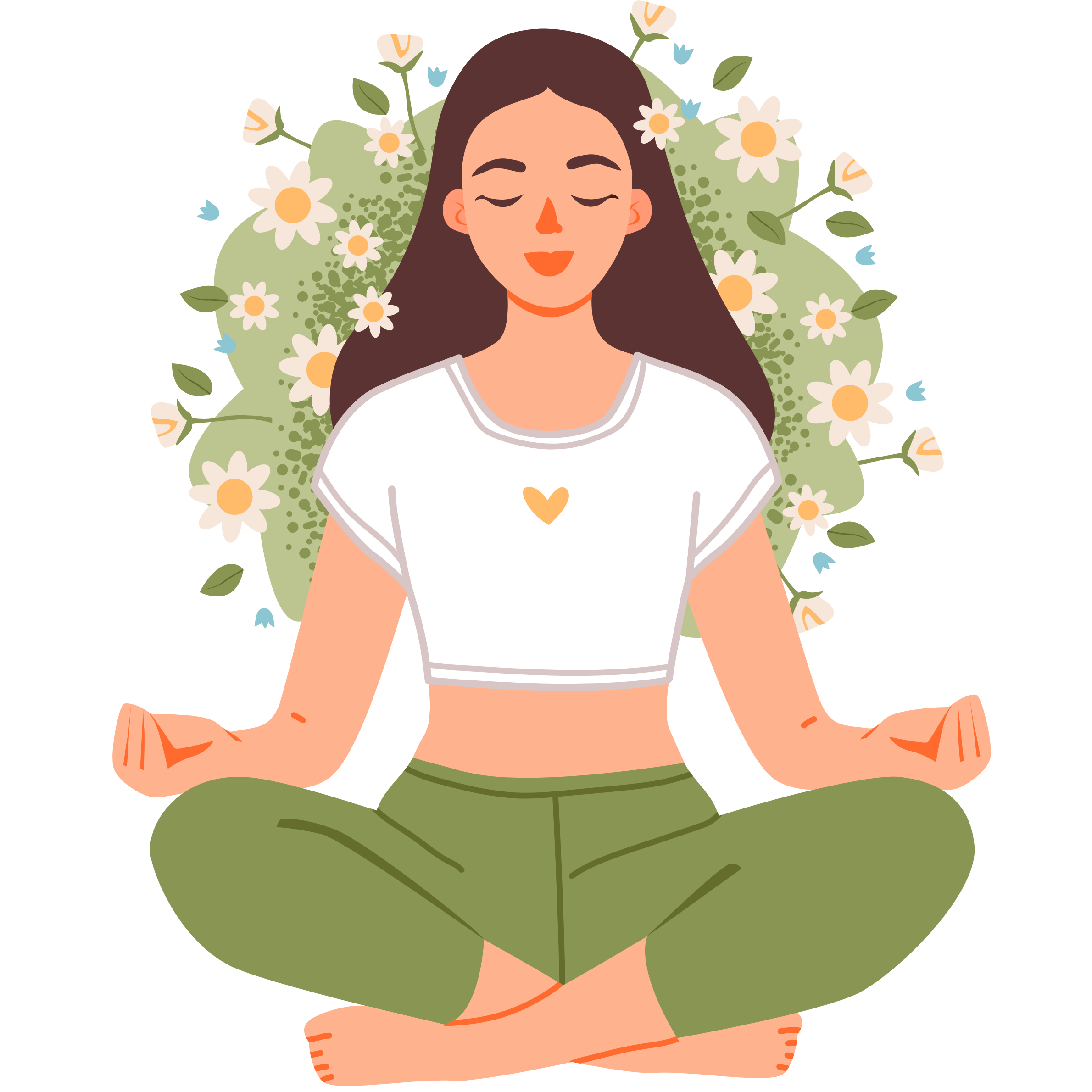 Illustration of starting a home yoga practice