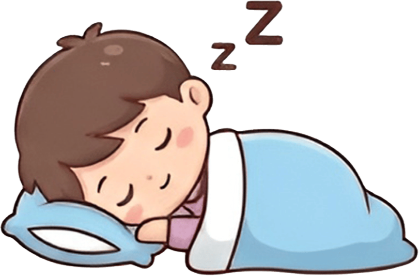 Illustration representing evening tiredness and difficulty switching off before sleep
