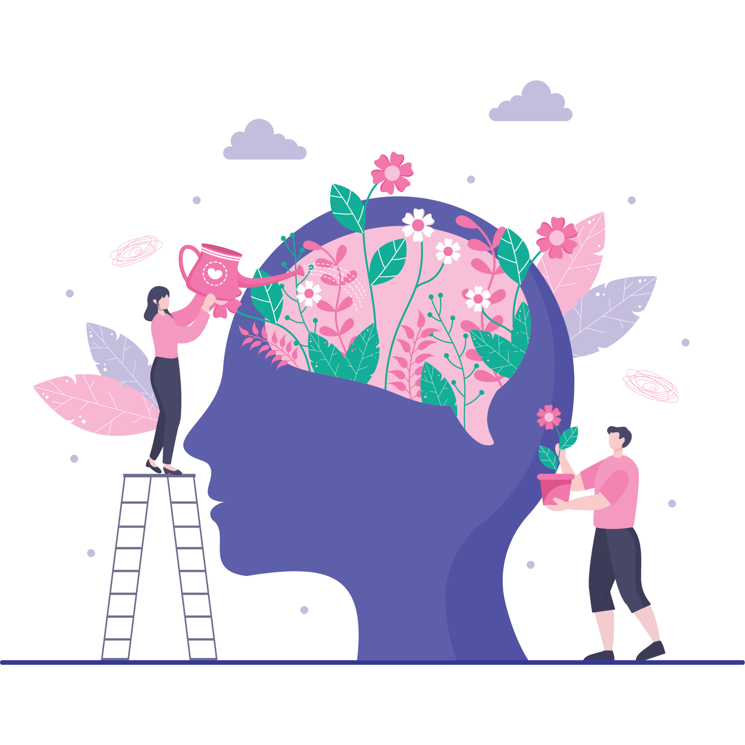 Illustration of mental overload and scattered focus under pressure