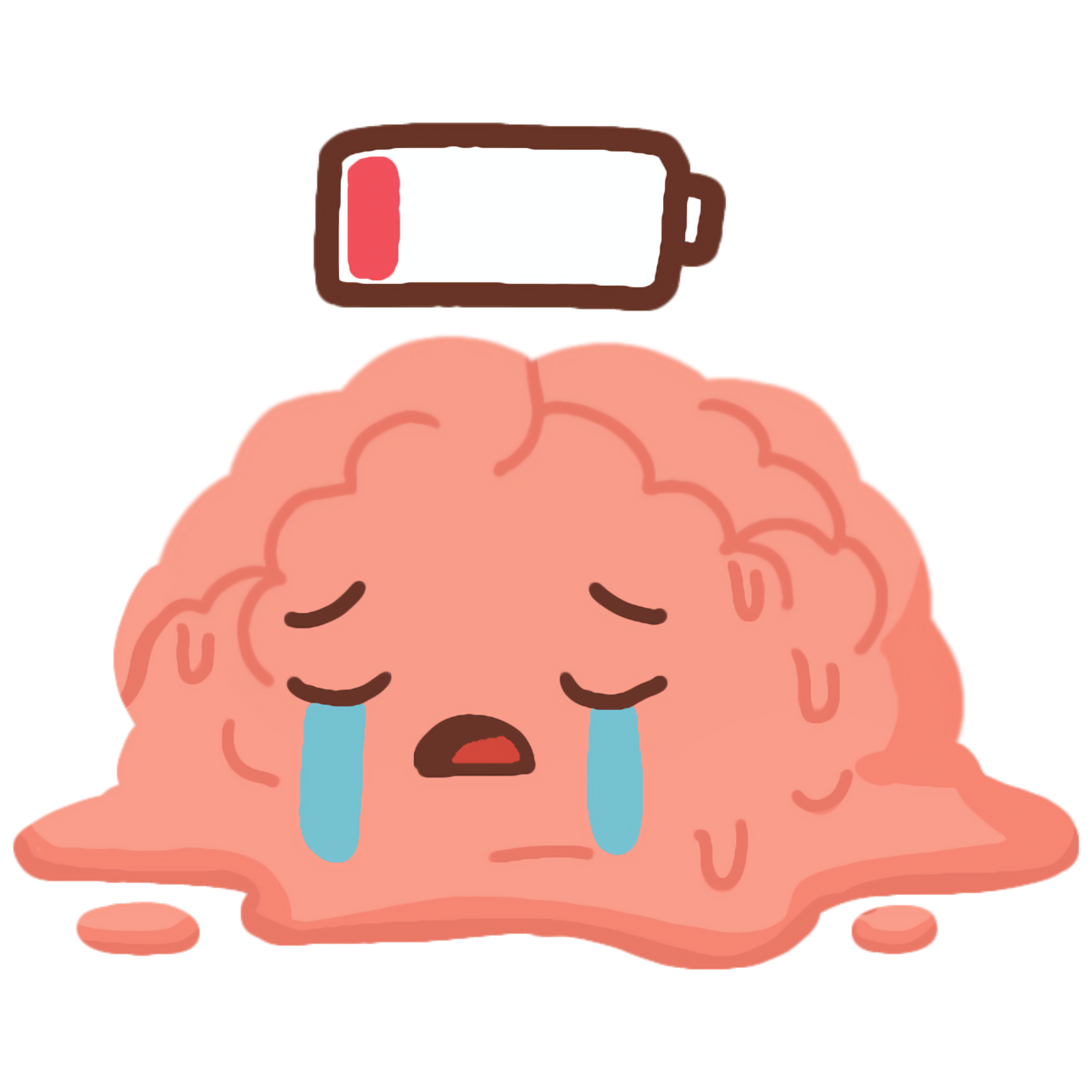 Illustration of exhaustion and burnout from overwork