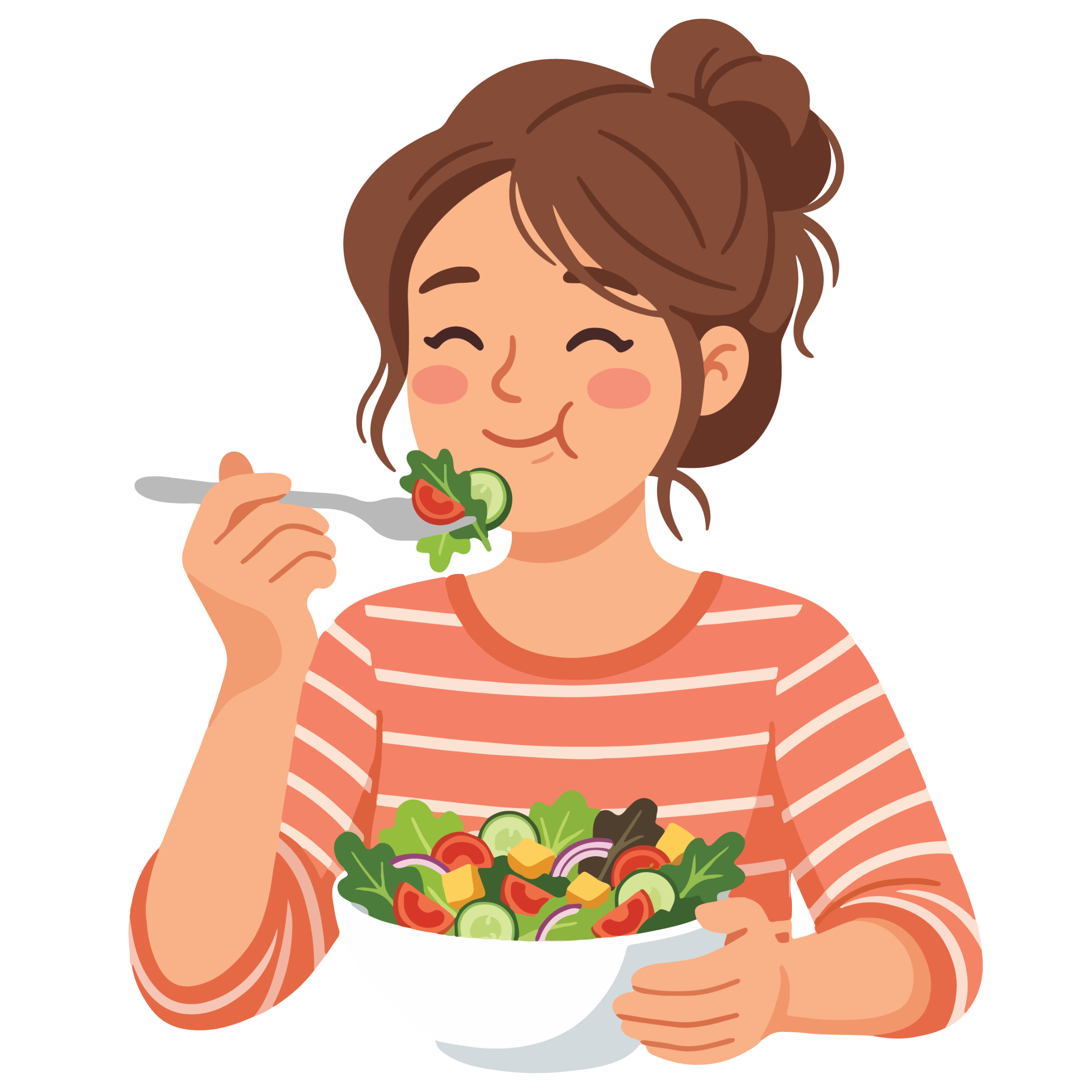 Illustration of the frustration of dieting and food guilt