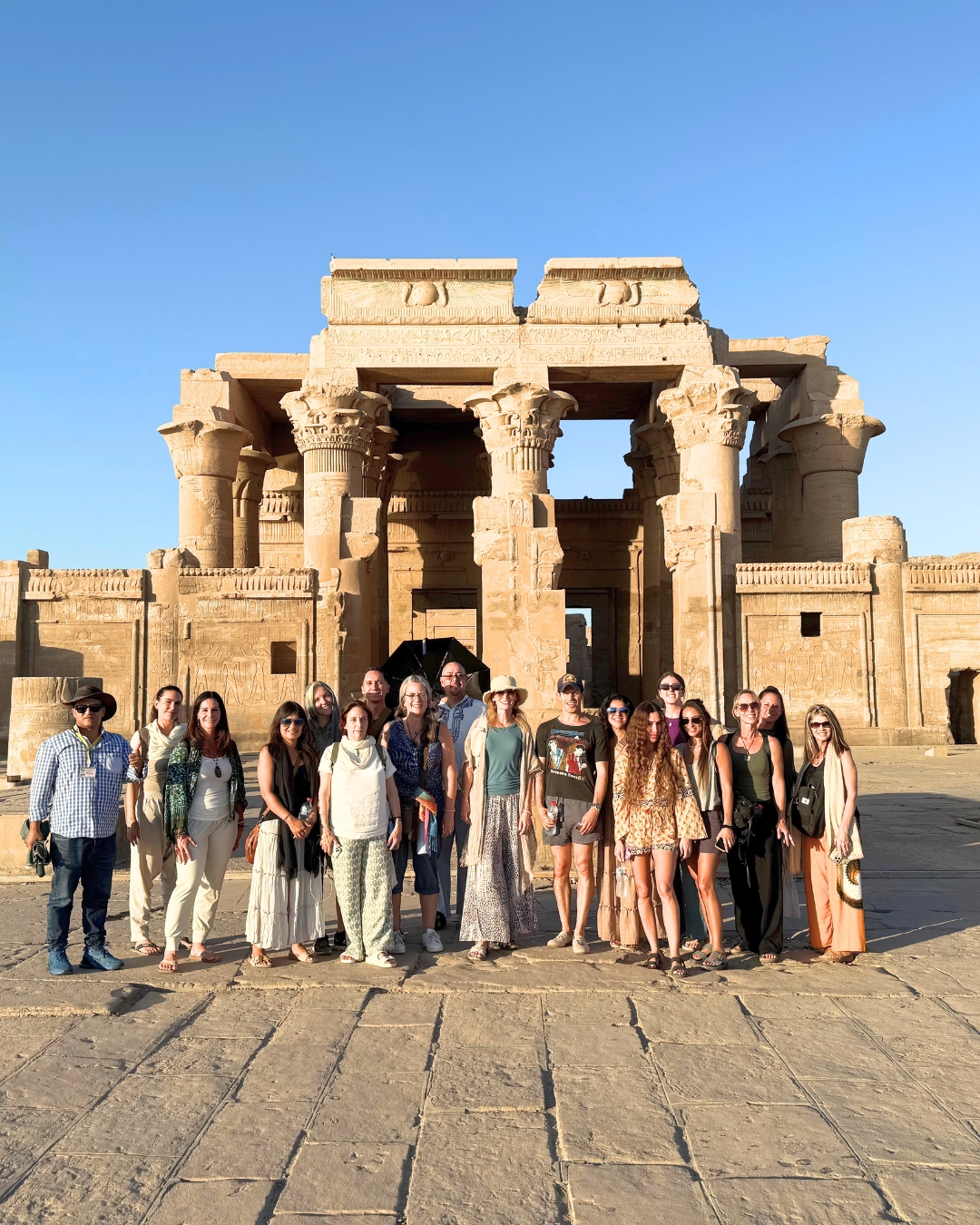 JJ, Michael, and their gridwork group at Kom Ombo, Egypt
