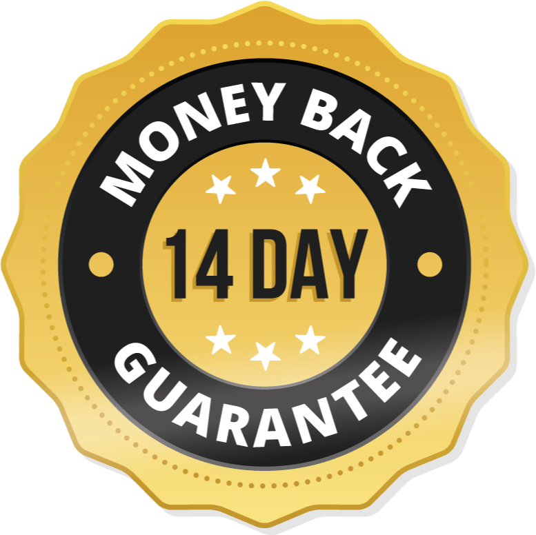 14 day money back guarantee badge