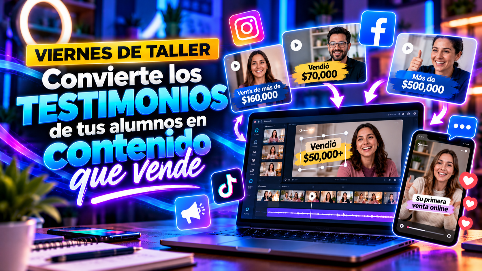 Convierte los testimonios de tus alumnos en contenido que vende