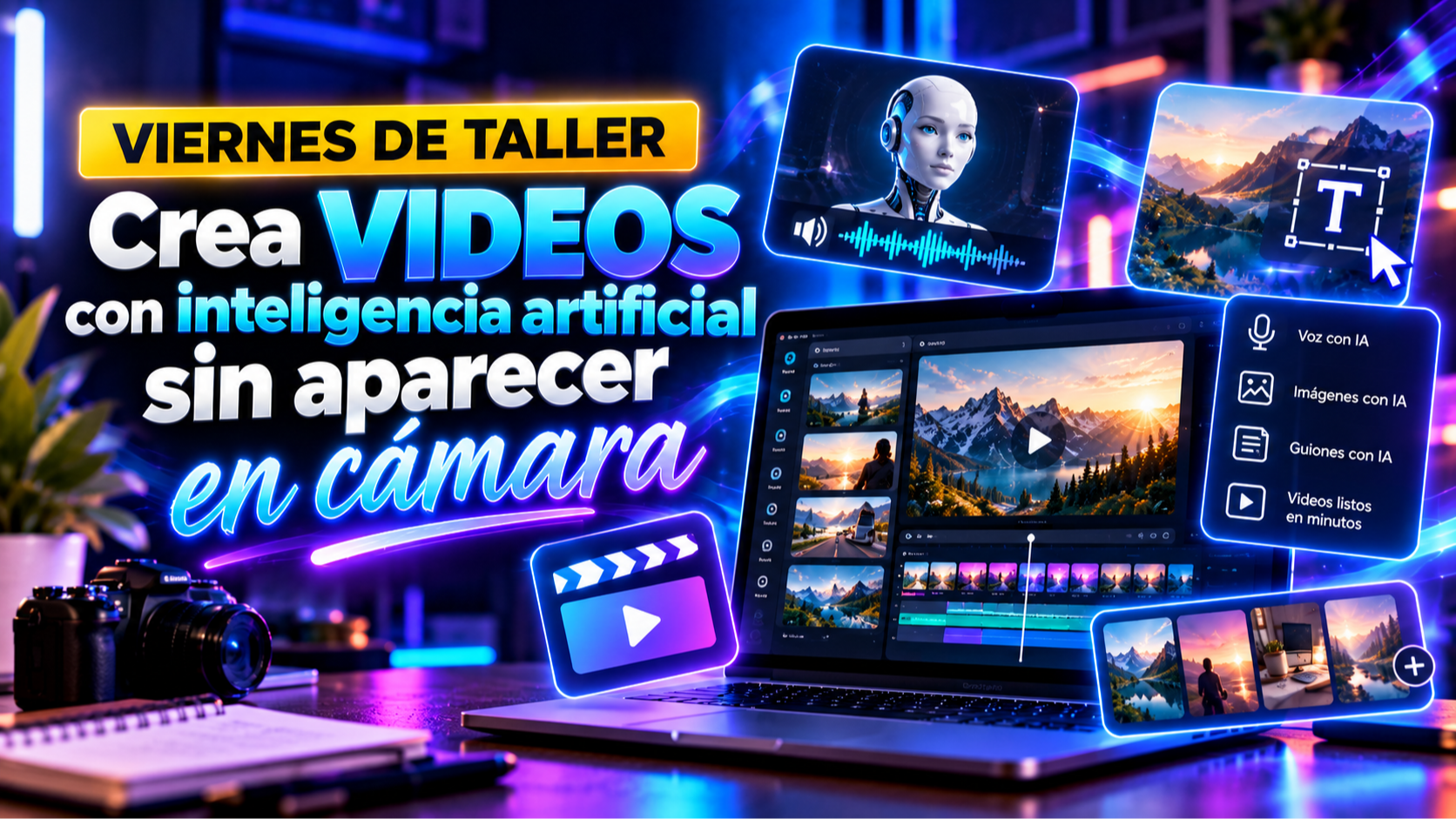 Crea videos con inteligencia artificial sin aparecer en cámara