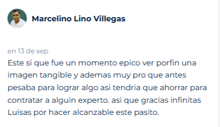 Mensaje de un alumno en la academia