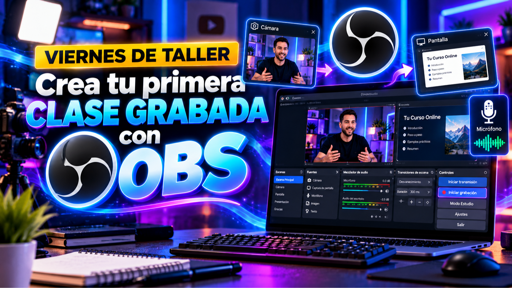 Crea tu primera clase grabada con OBS