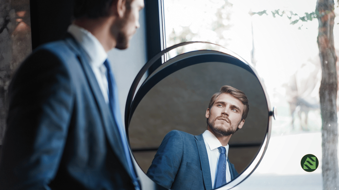 confident entrepreneur reflecting