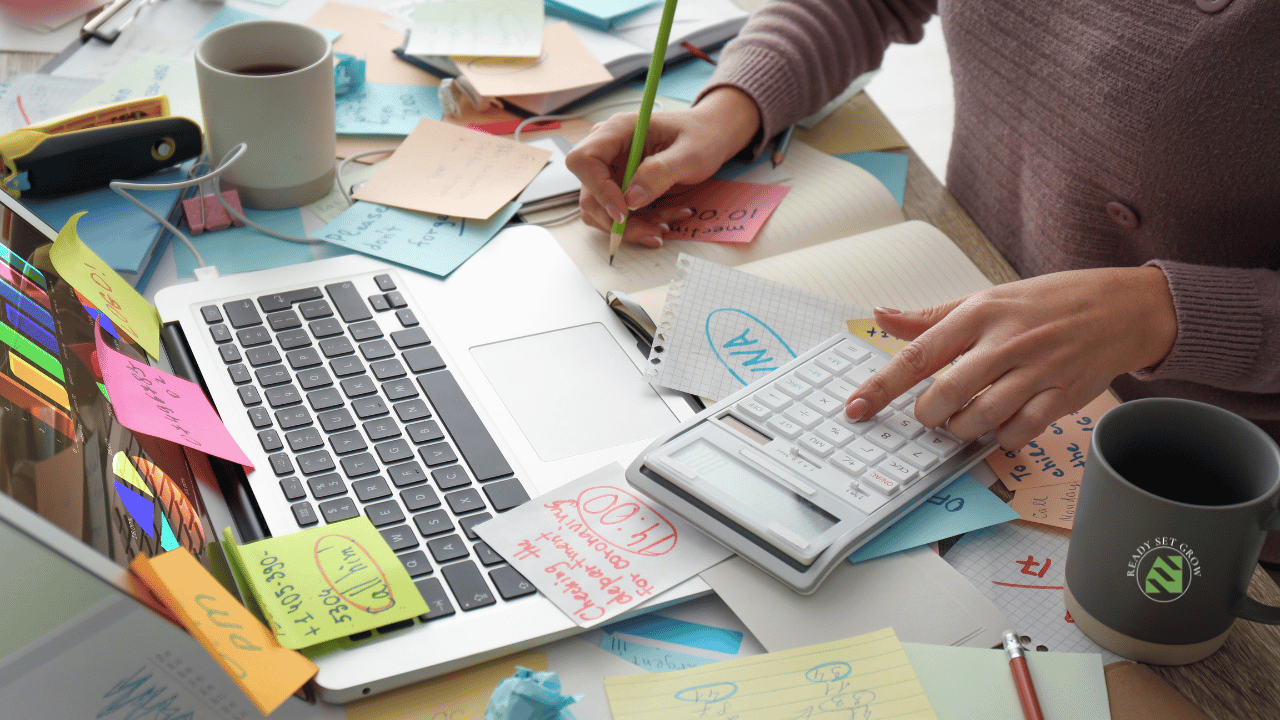 many tasks at desk