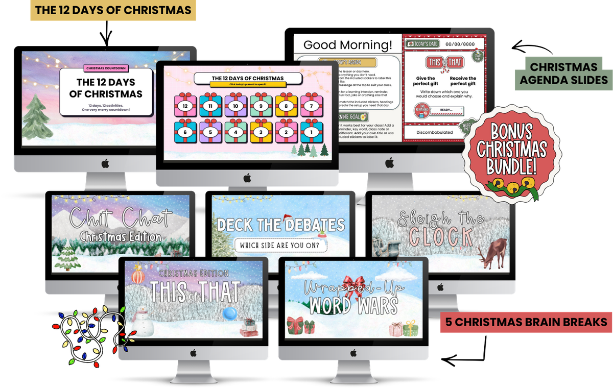 Inside the End of Year Christmas Bundle