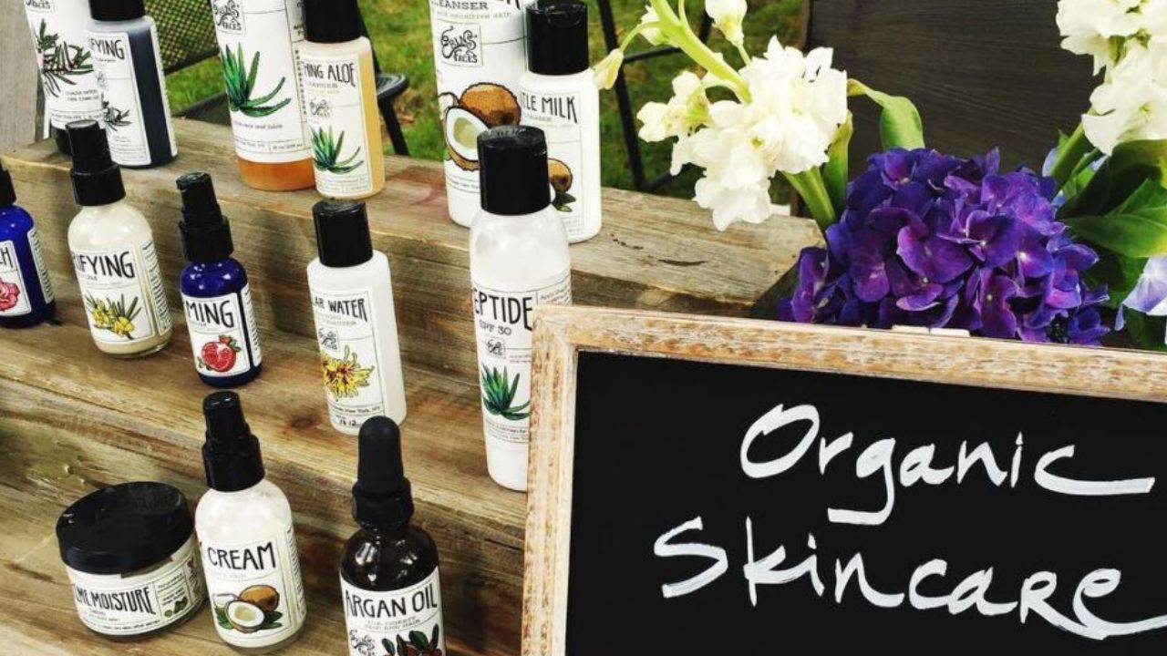 skincare on tester unit at market