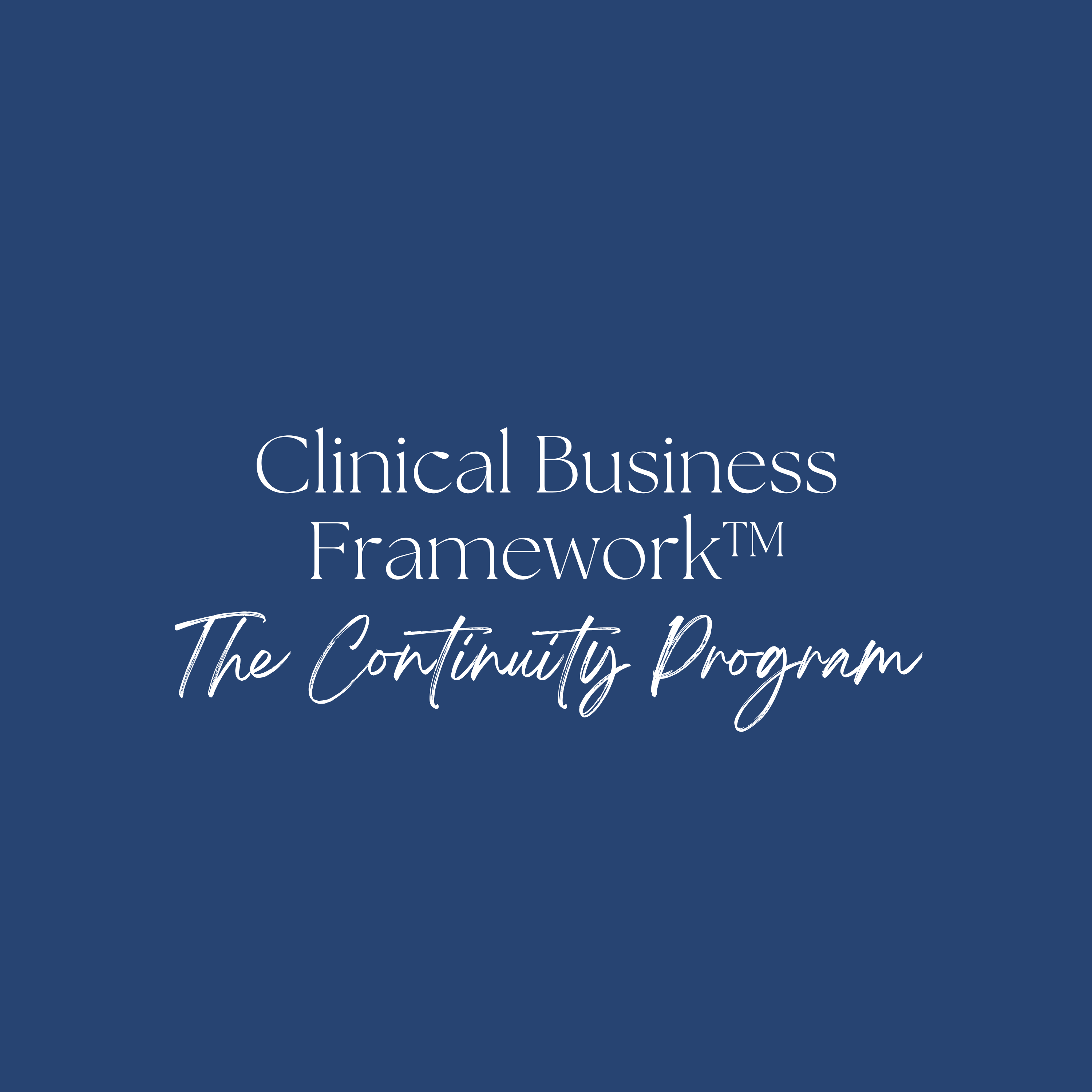 CBF The Continuity Program