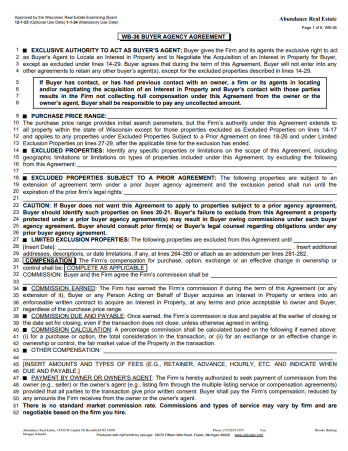 Buyer Agency Agreement