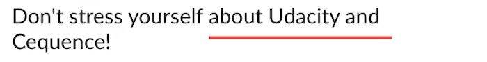 Silvia replies about the Udacity and Cequence interviews, with the line underlined