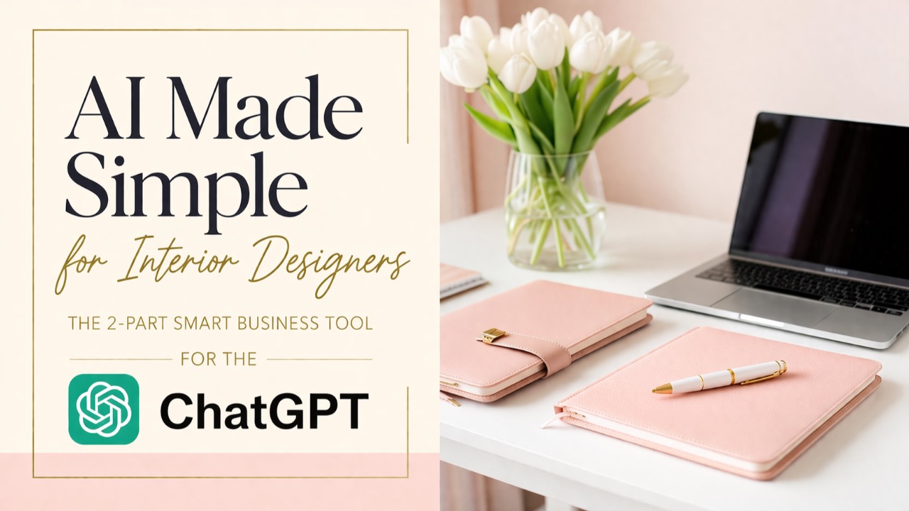AI Made Simple for Interior Designers: 2-Part Chat GPT Smart Toolkit