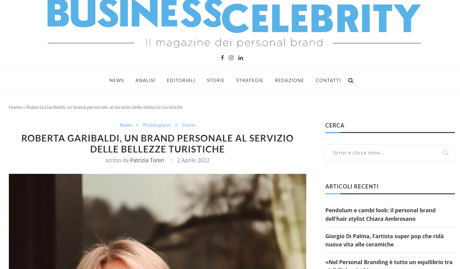 Intervista a Roberta Garibaldi su Business Celebrity