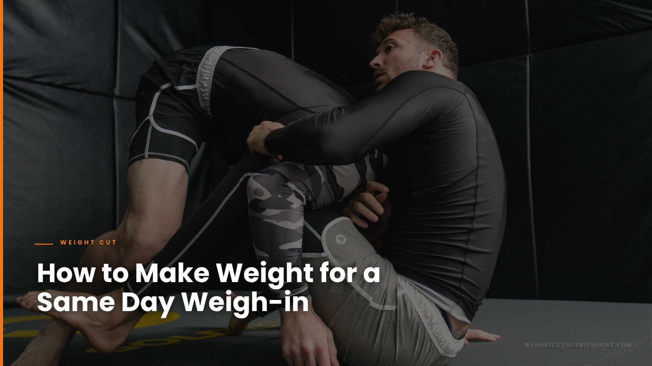 Two athletes grappling in competition
