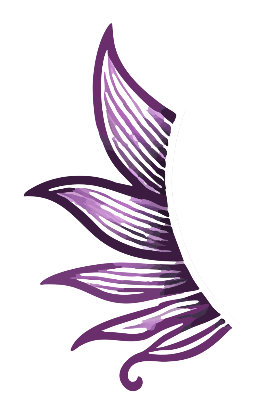 Purple and Pink Lotus Petal Wing Graphic