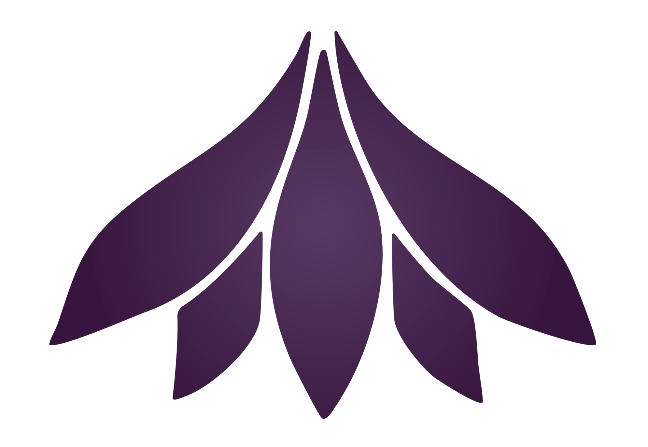 Purple Lotus Flower Graphic Upside-Down