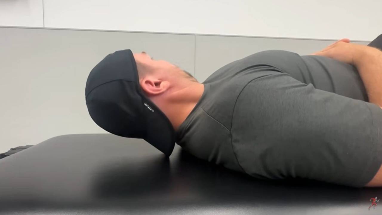 Chin Tuck Head Lift with Cervical Rotation