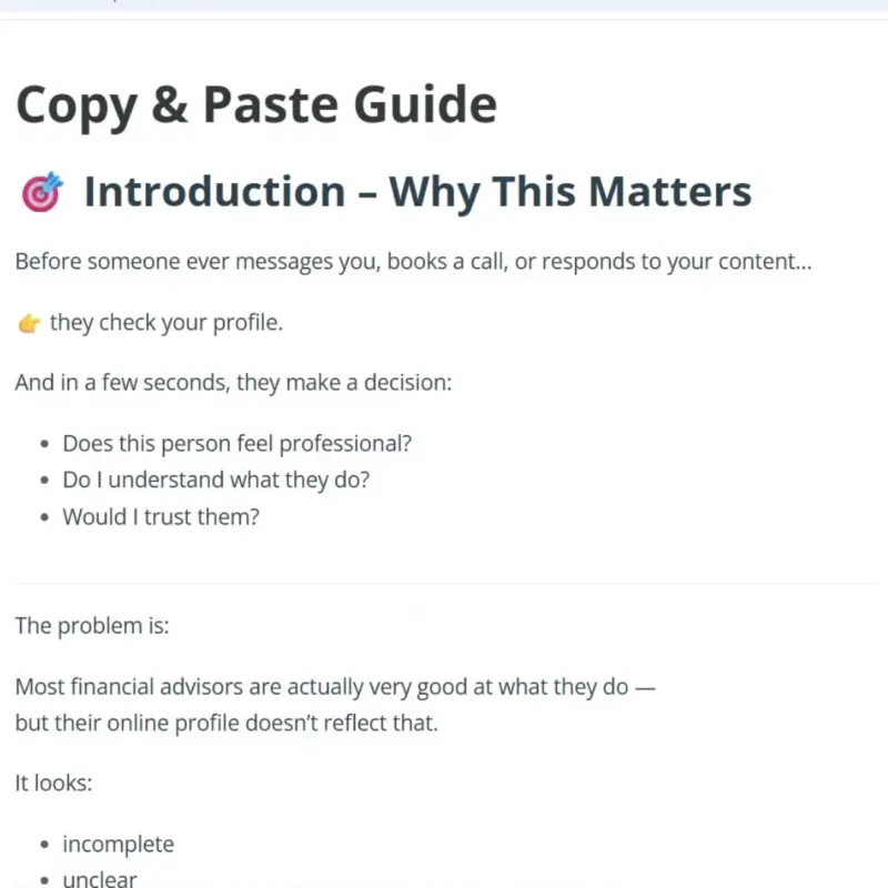Financial Advisor 365 Preview