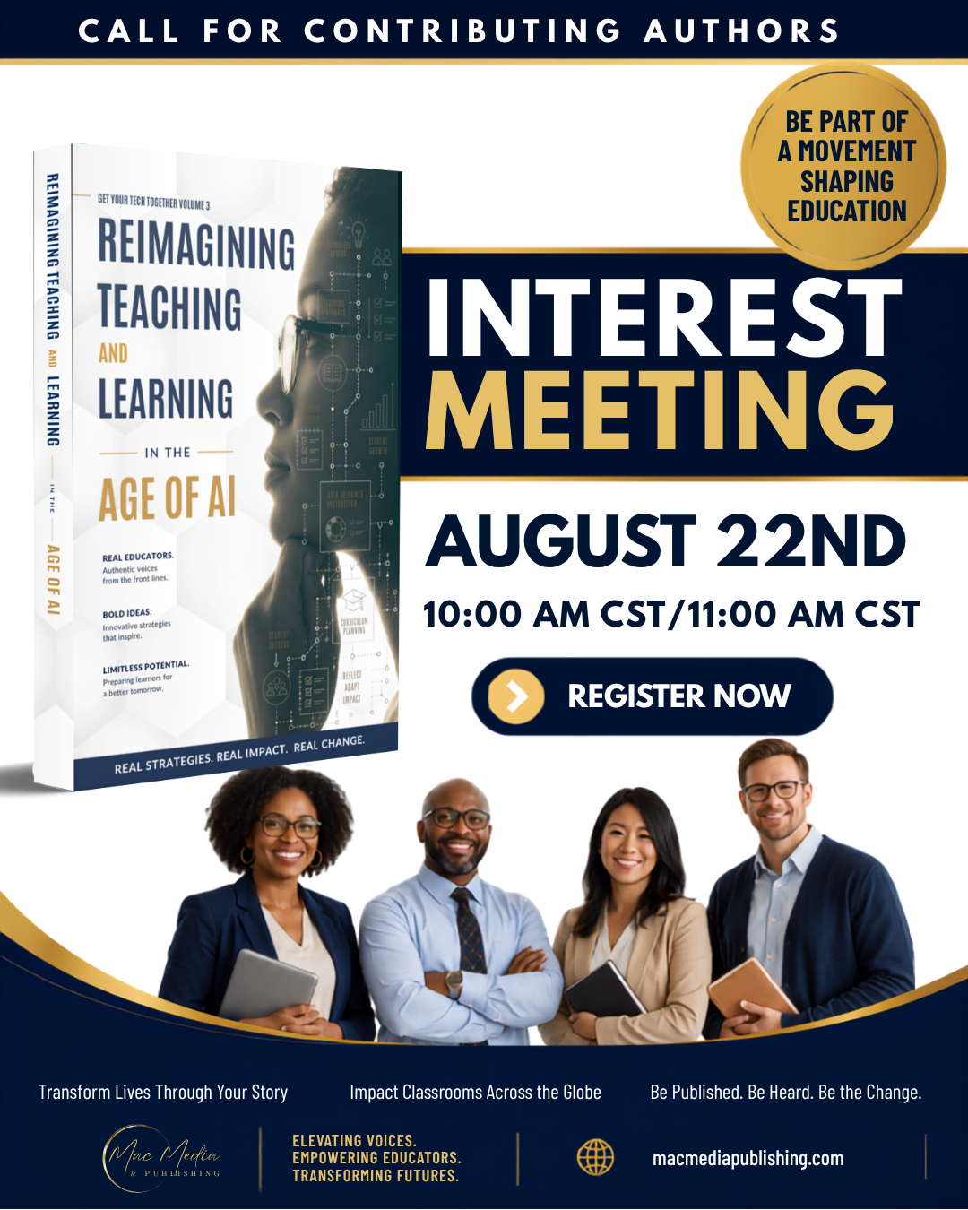 Reimagining Teaching and Learning in the Age of AI — Interest Meeting flyer