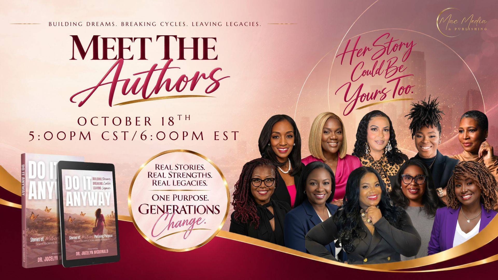 Meet the authors of Do It Anyway - Sunday, October 18, 2026