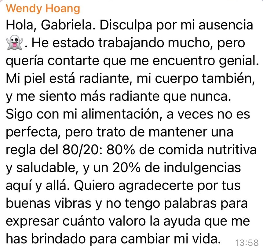 Captura del mensaje de Wendy