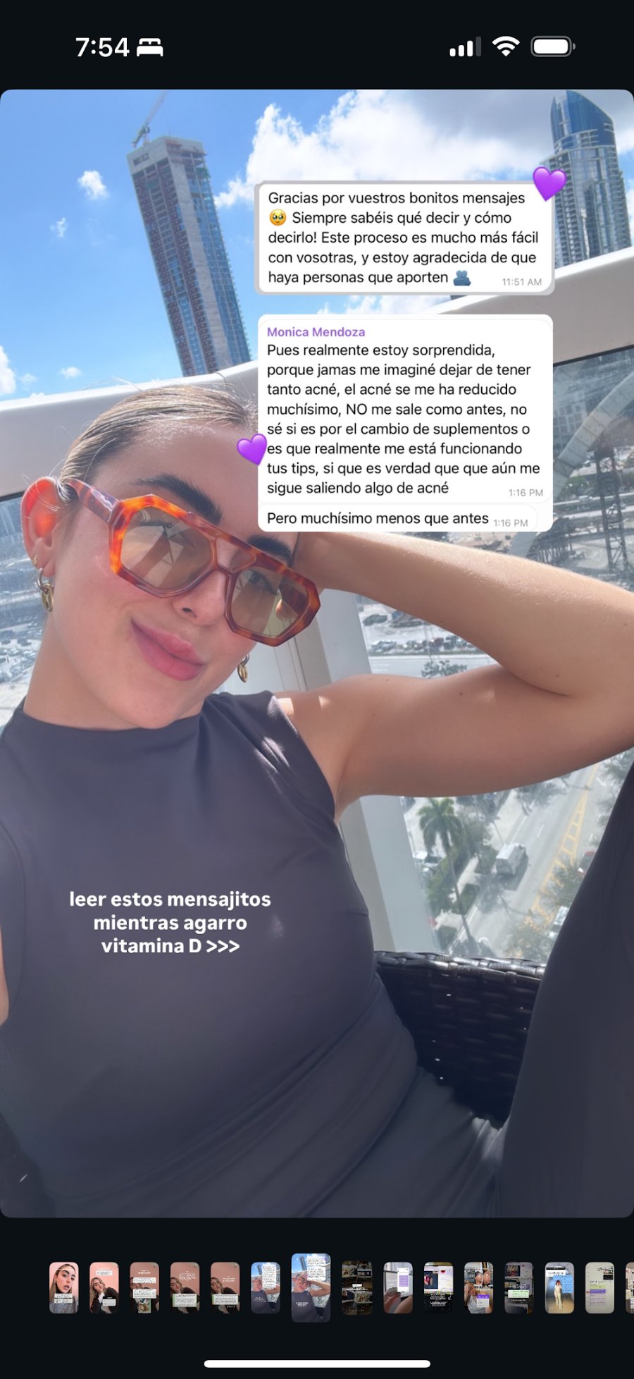 Captura del mensaje de Mónica