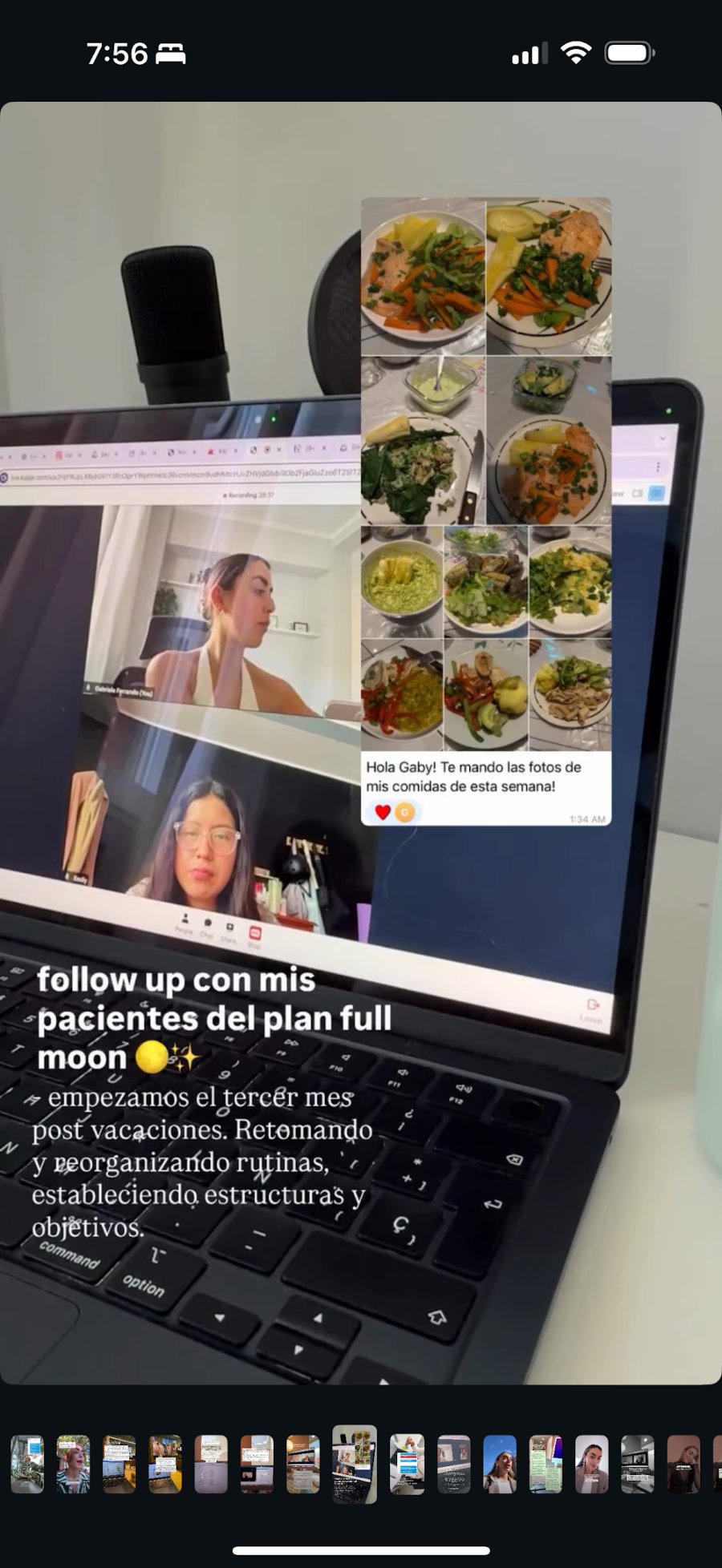 Seguimiento de comidas de pacientes del Plan Full Moon