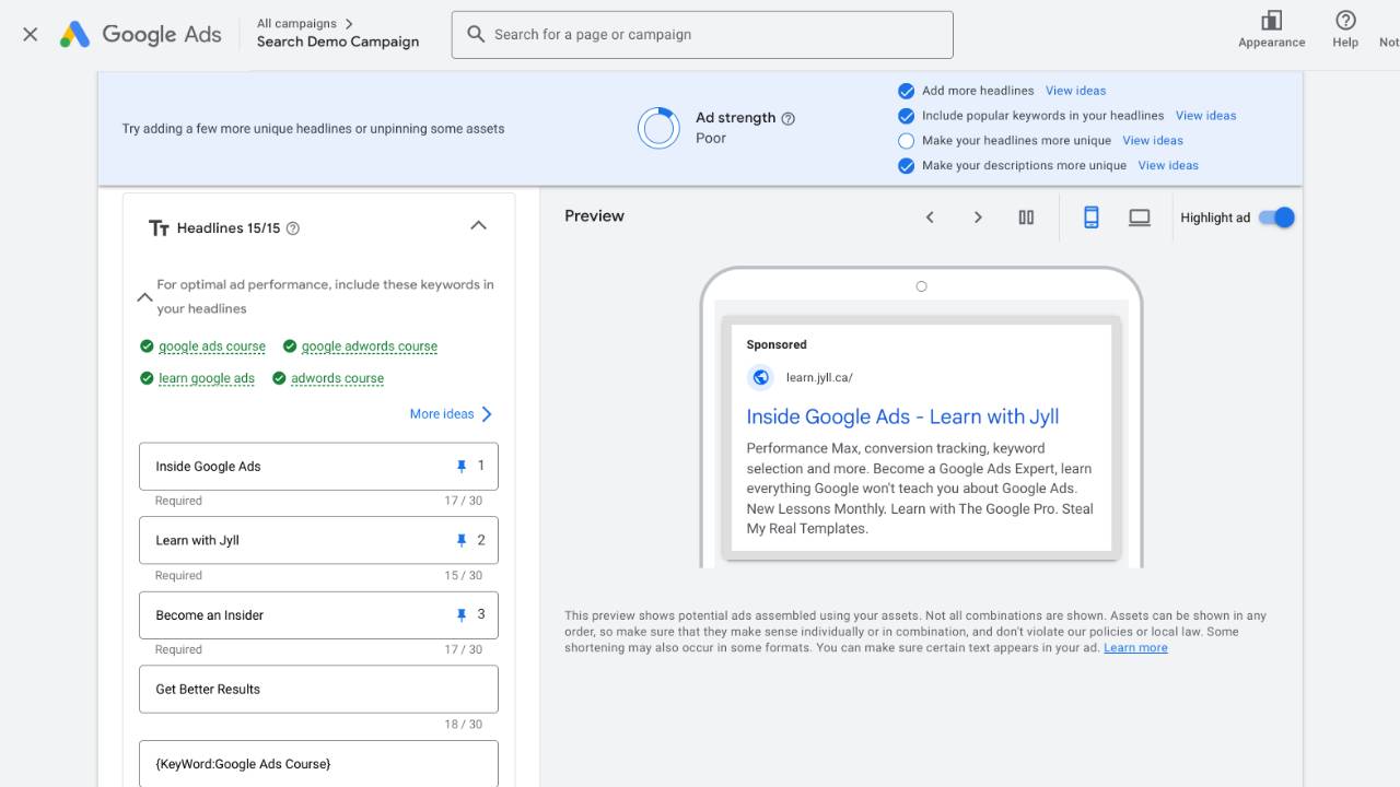 Should You Pin Your Headlines or Not in Google Ads?