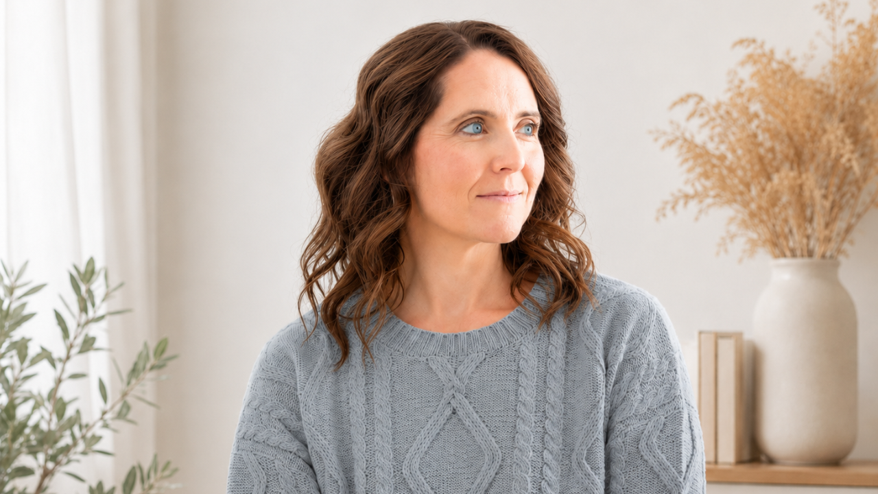 Woman sitting confident as she heals through prioritizing her nervous system