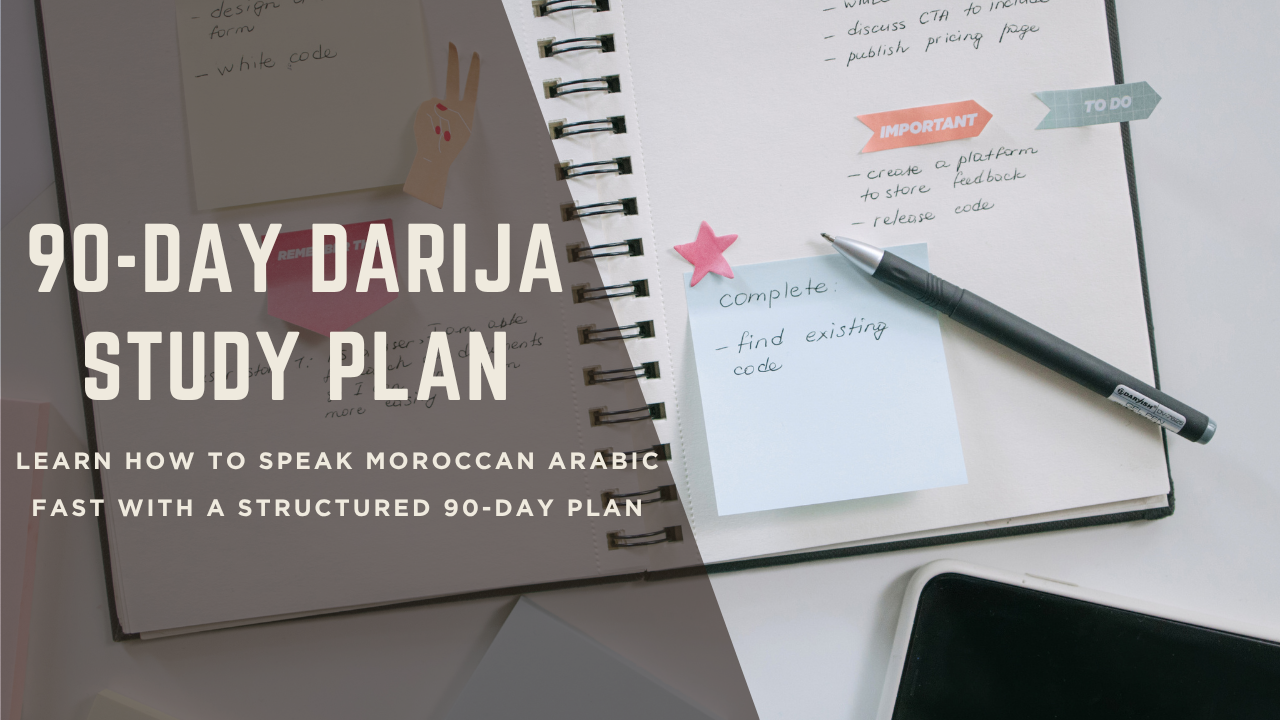Student learning Moroccan Arabic Darija fast with 90-day online study plan and teacher support