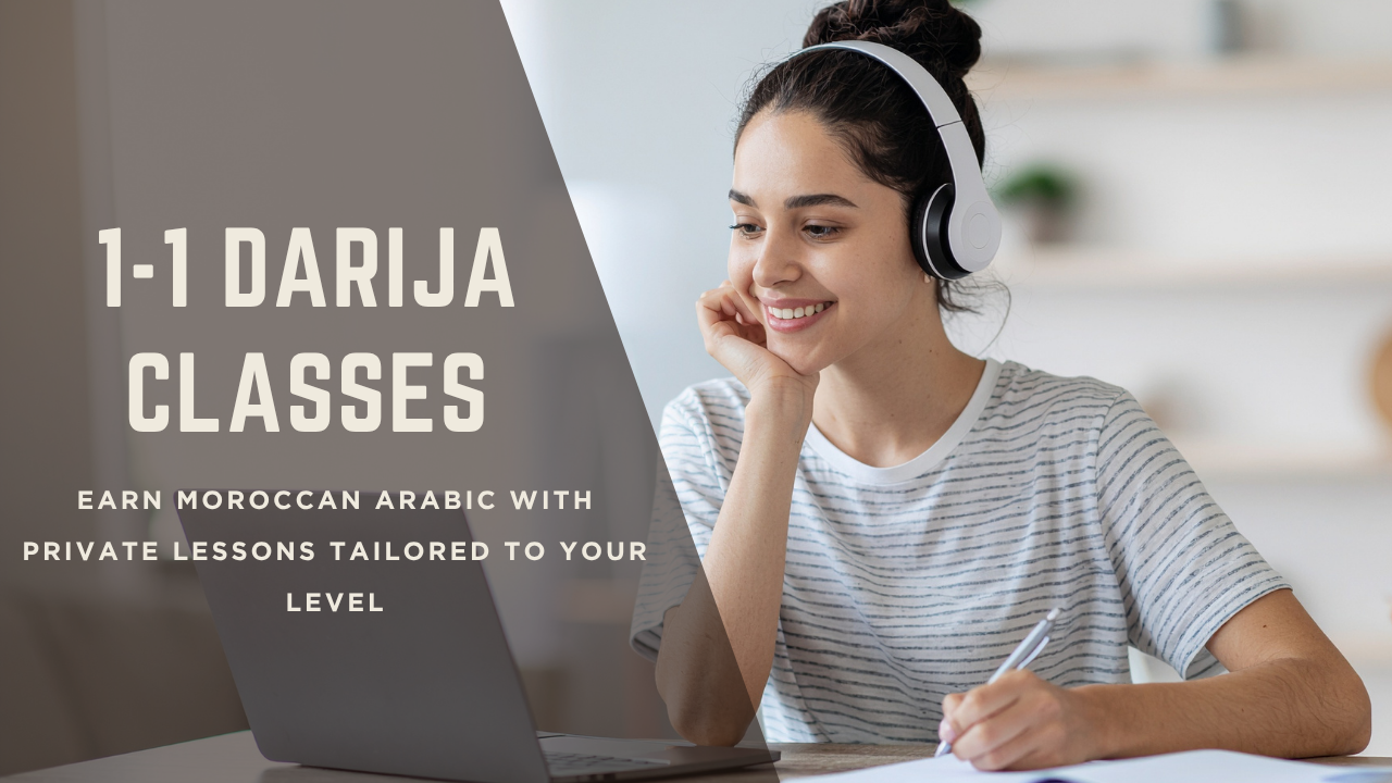 Student taking 1-on-1 Darija classes online with Moroccan teacher