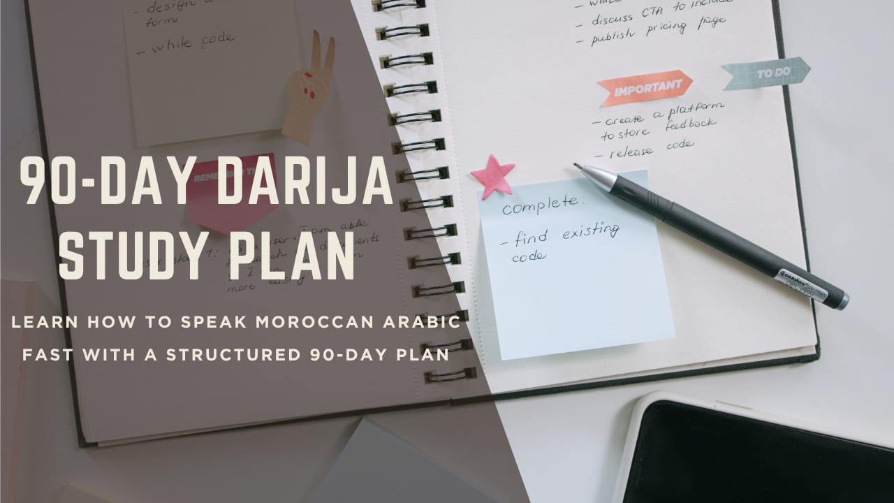 Student learning Moroccan Arabic Darija fast with 90-day online study plan and teacher support