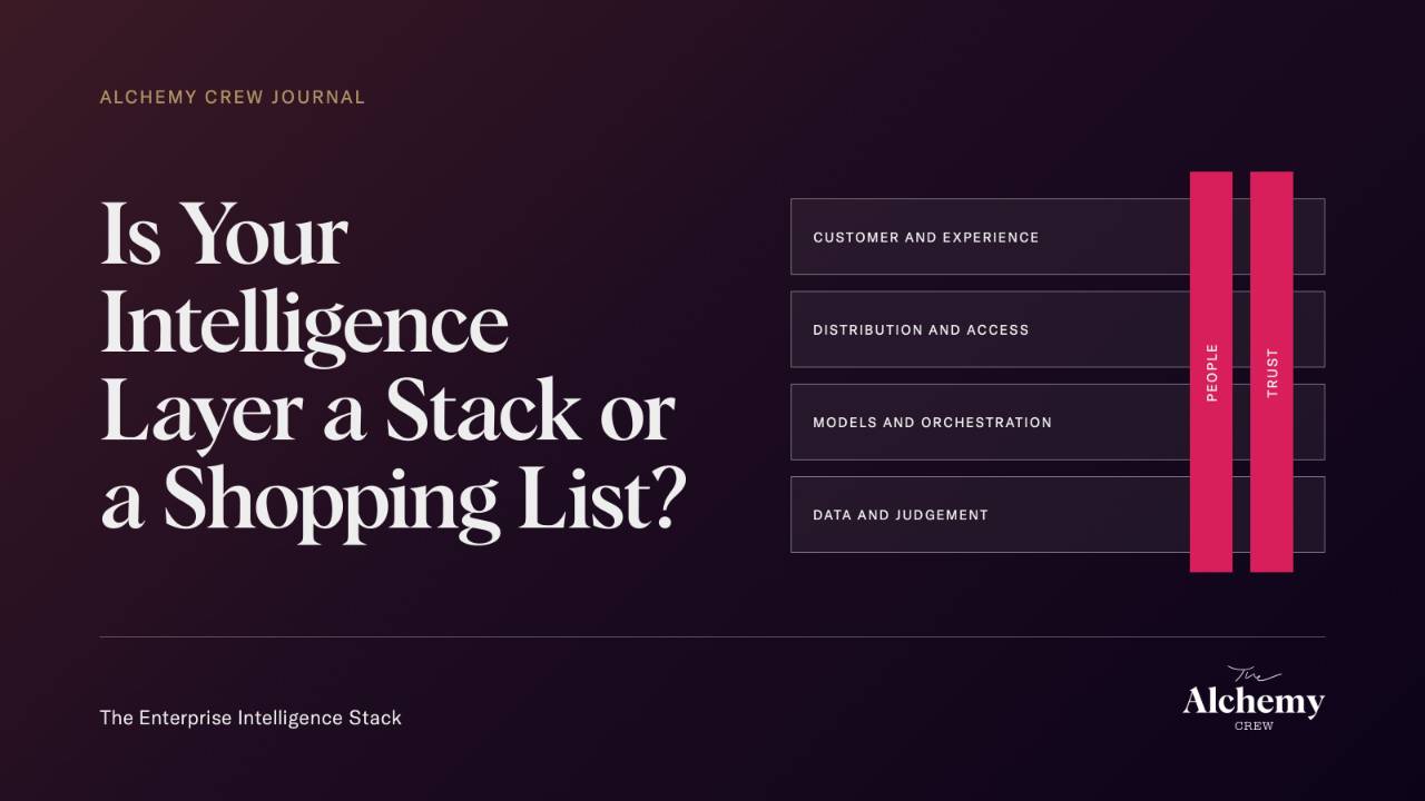 Is Your Intelligence Layer a Stack or a Shopping List?