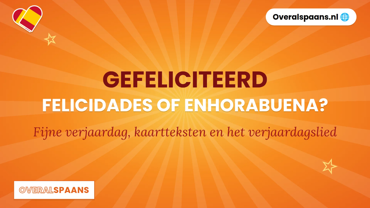 Gefeliciteerd in het Spaans thumbnail