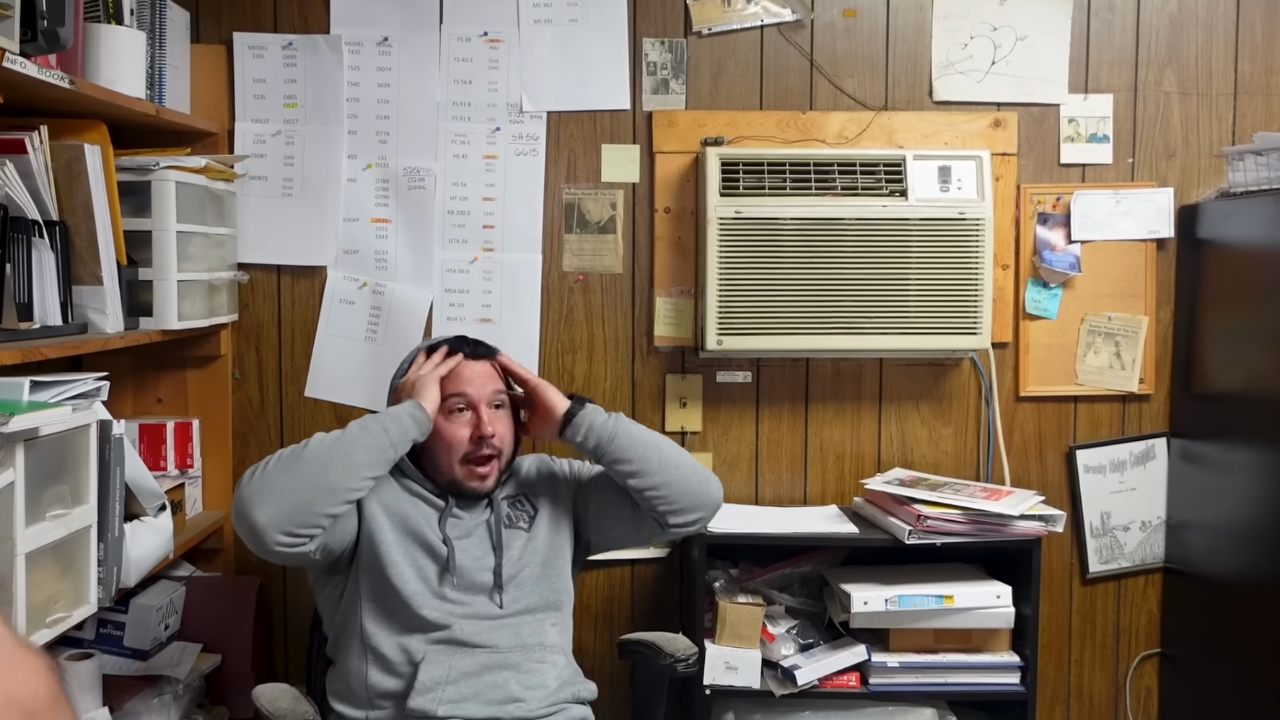 John Seaman in Messy Office
