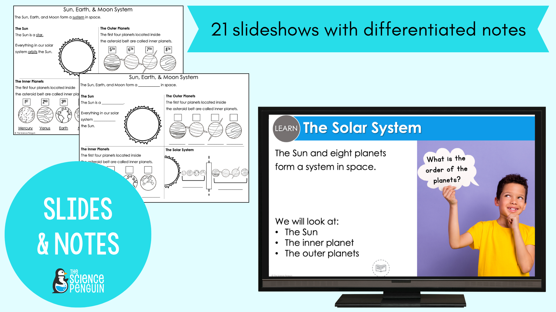 Slides and notes for science lessons
