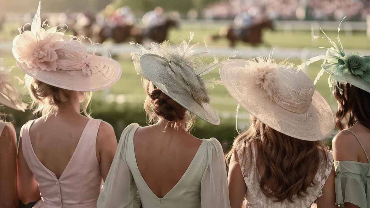 Ladies wearing hats at Royal Ascot