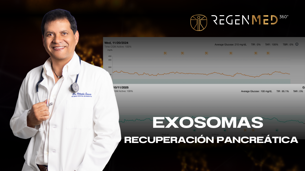Recuperación de función pancreática con exosomas y monitoreo continuo en Panamá