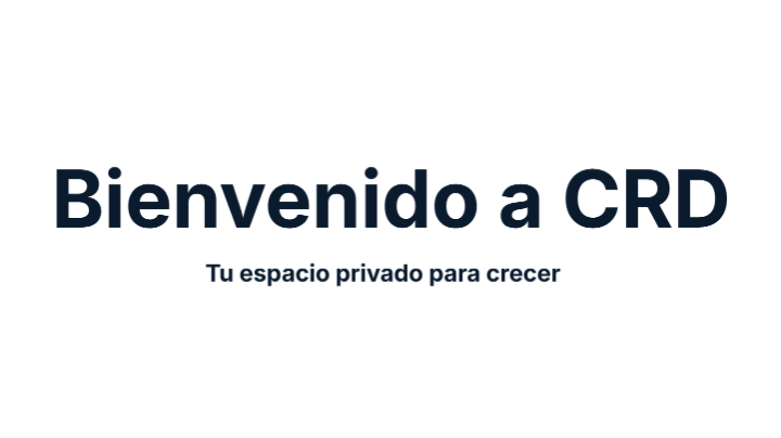 Bienvenido a CRD